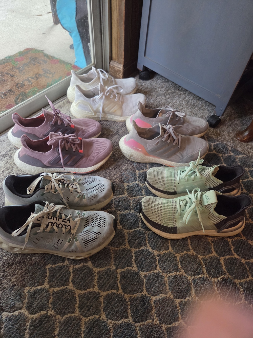 adidas Pureboost 19 & 20-8 1/2, On Cloud- 9 1/2